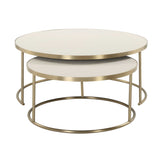 Aragon White Nesting Coffee Tables (Set of 2)