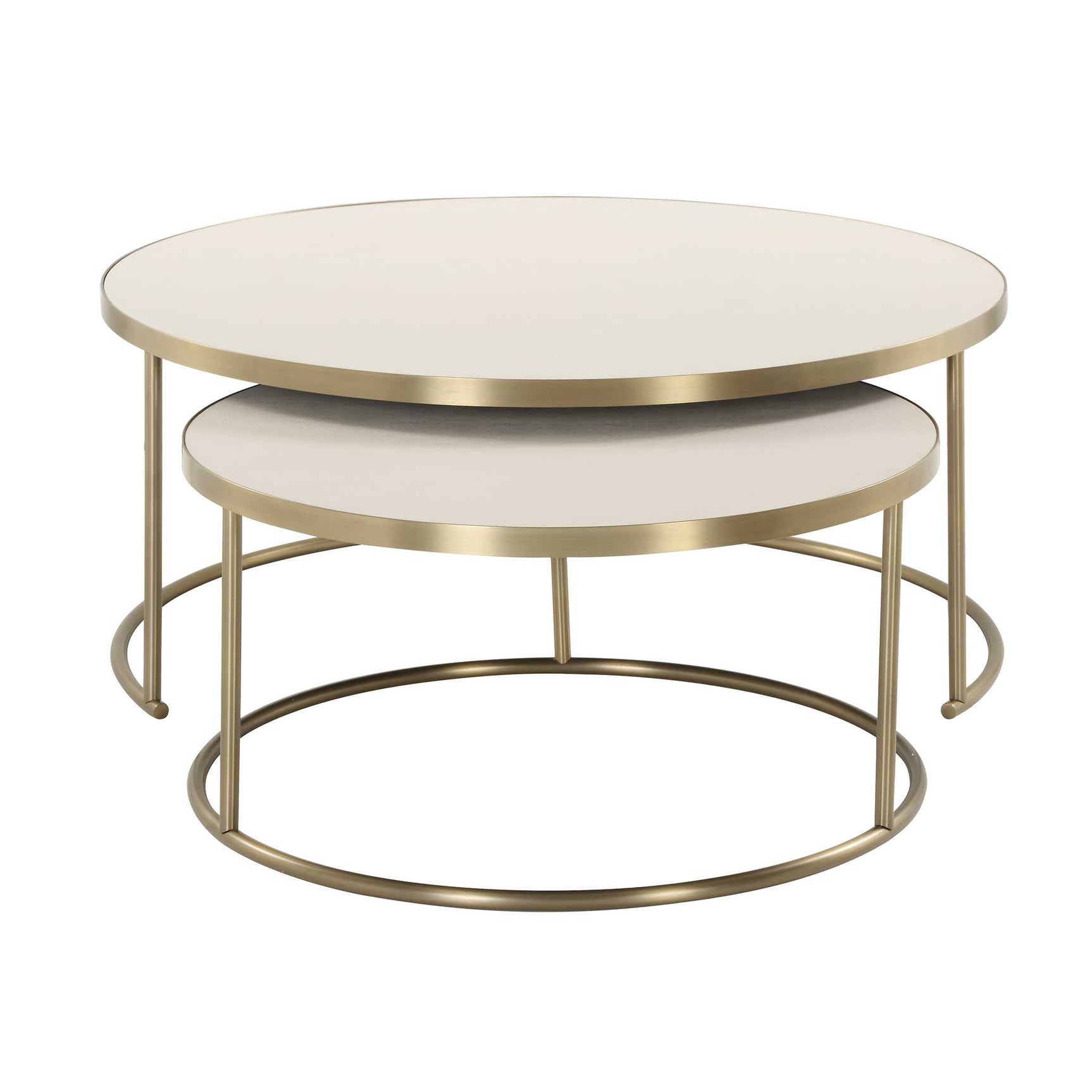 Aragon White Nesting Coffee Tables (Set of 2)