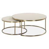 Aragon White Nesting Coffee Tables (Set of 2)