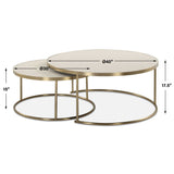 Aragon White Nesting Coffee Tables (Set of 2)