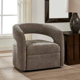 Breis Gray Swivel Barrel Chair