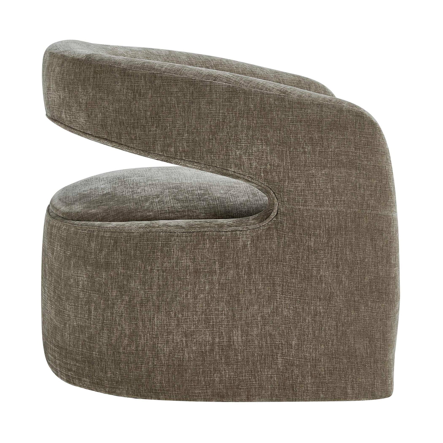 Breis Gray Swivel Barrel Chair