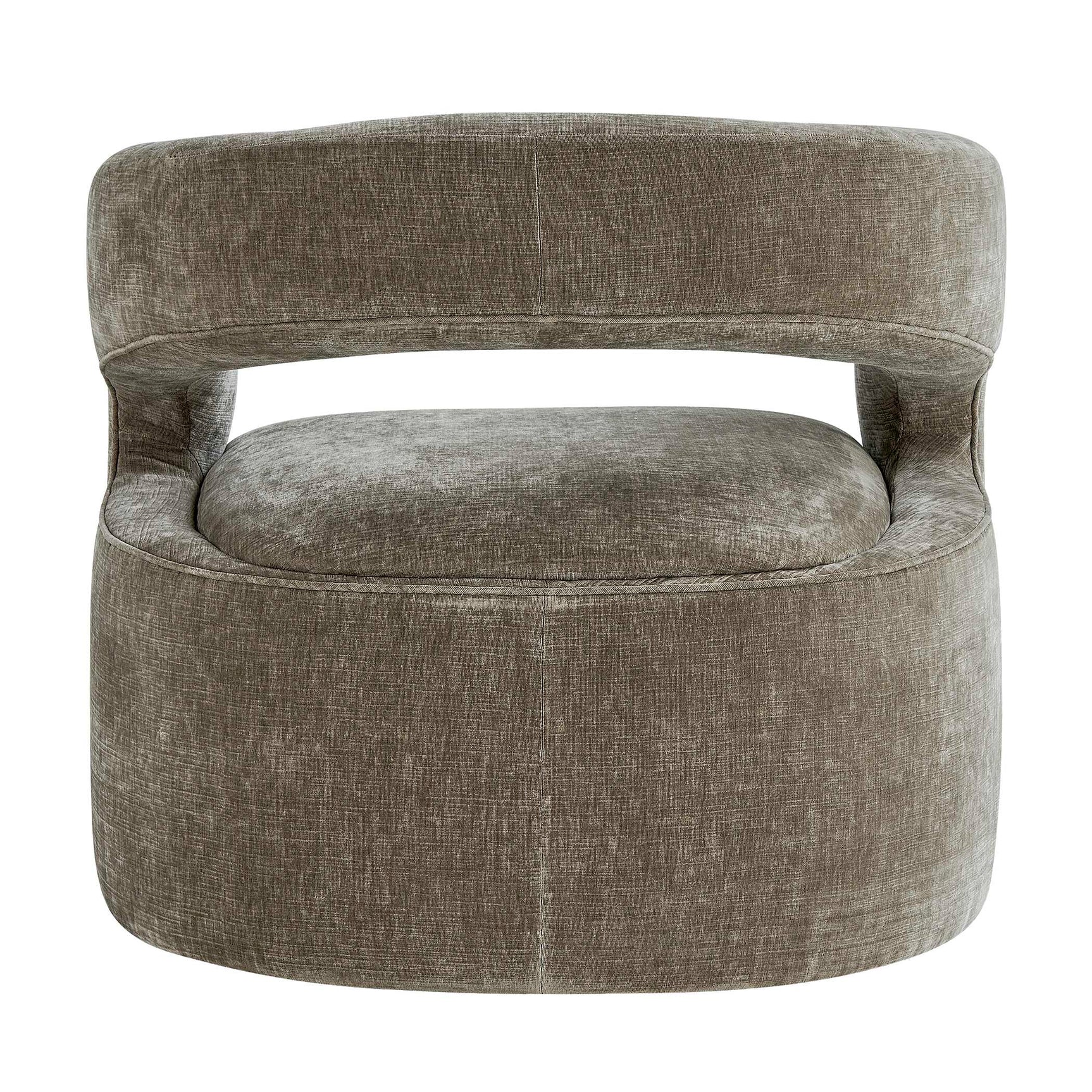 Breis Gray Swivel Barrel Chair