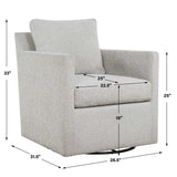 Tisdell Cream Swivel/Glider Chair