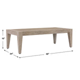 Kirkham Woodtone Indoor-Outdoor Wood Coffee Table