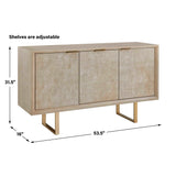 Maeva Woodtone 3 Door Light Wood Cabinet