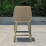 Paloma Brown/Gray/White Outdoor Wicker Counter Stool