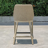 Paloma Brown/Gray/White Outdoor Wicker Counter Stool