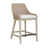 Paloma Brown/Gray/White Outdoor Wicker Counter Stool