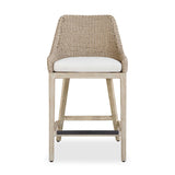 Paloma Brown/Gray/White Outdoor Wicker Counter Stool