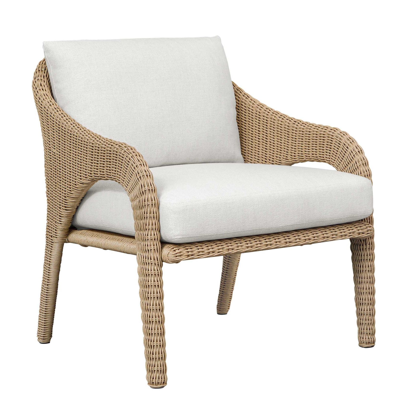 Kavali Woodtone Outdoor Wicker Lounge Chair