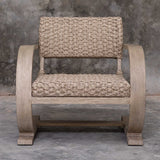 Rehema Gray Outdoor Wicker Lounge Chair