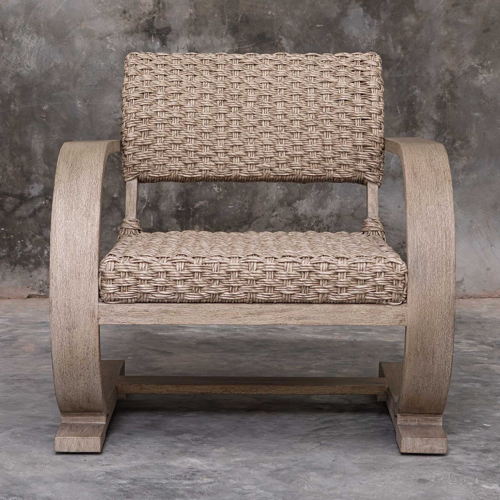 Rehema Gray Outdoor Wicker Lounge Chair
