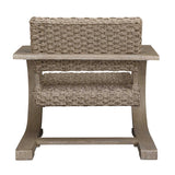 Rehema Gray Outdoor Wicker Lounge Chair