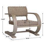Rehema Gray Outdoor Wicker Lounge Chair