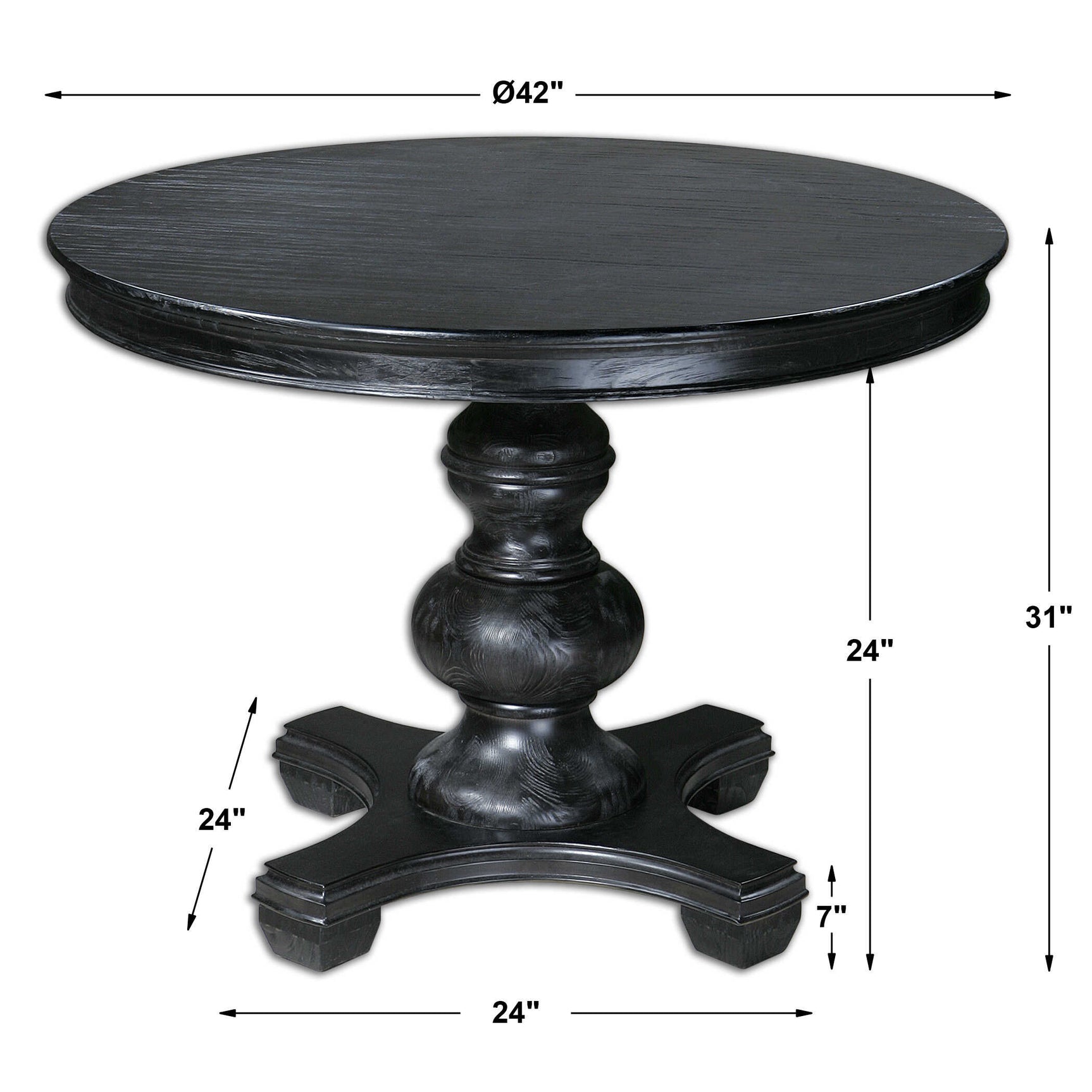 Brynmore Black Wood Grain Round Table