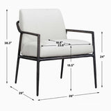 Thayer Bronze/White Outdoor Upholstered Lounge Chair