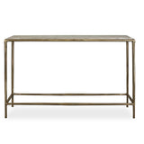 Minerva Brass/Gray/White Marble Top Console Table