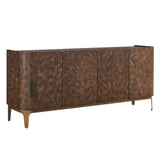 Melbourne Woodtone Mappa Burl 4 Door Cabinet