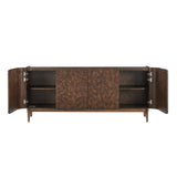 Melbourne Woodtone Mappa Burl 4 Door Cabinet