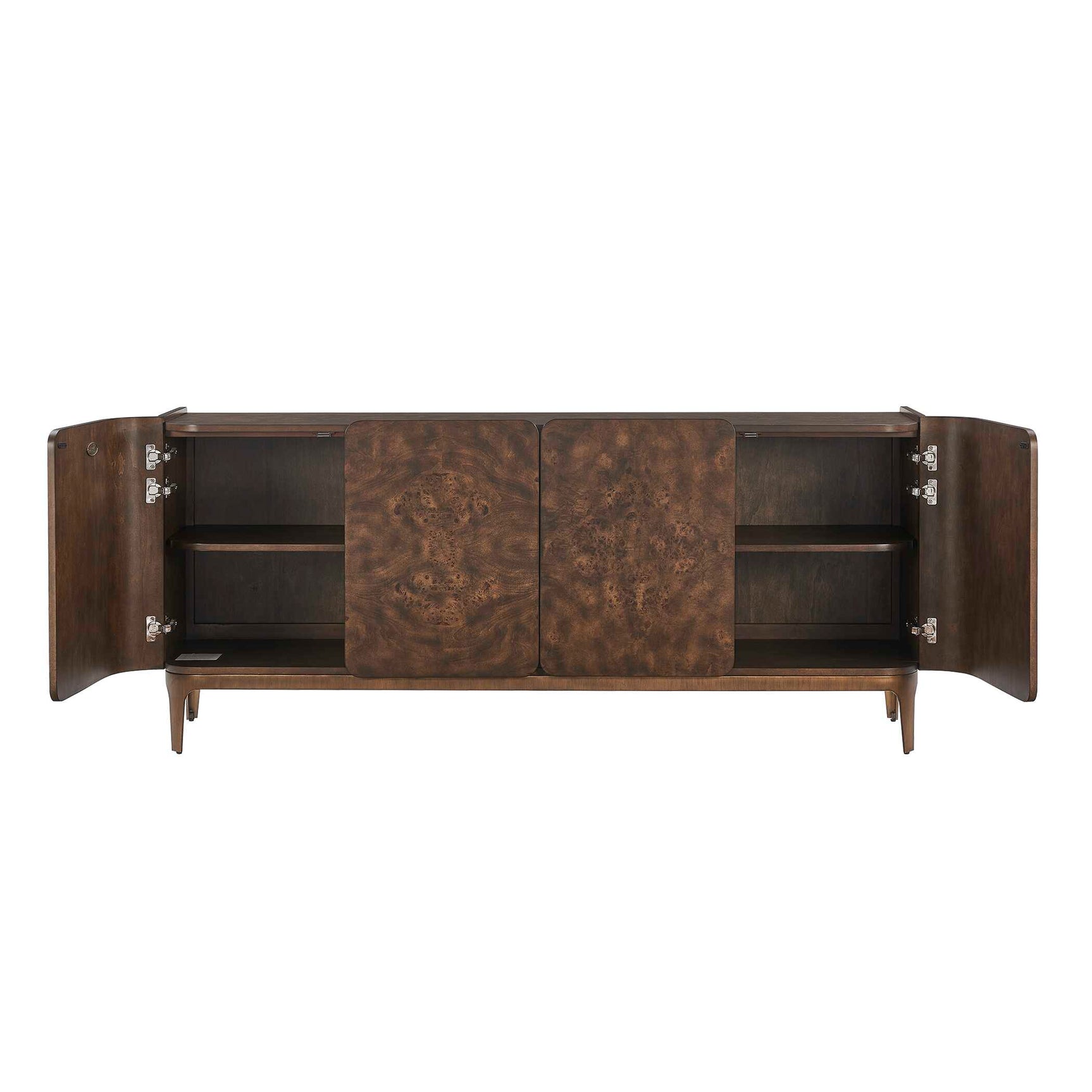 Melbourne Woodtone Mappa Burl 4 Door Cabinet