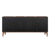 Melbourne Woodtone Mappa Burl 4 Door Cabinet