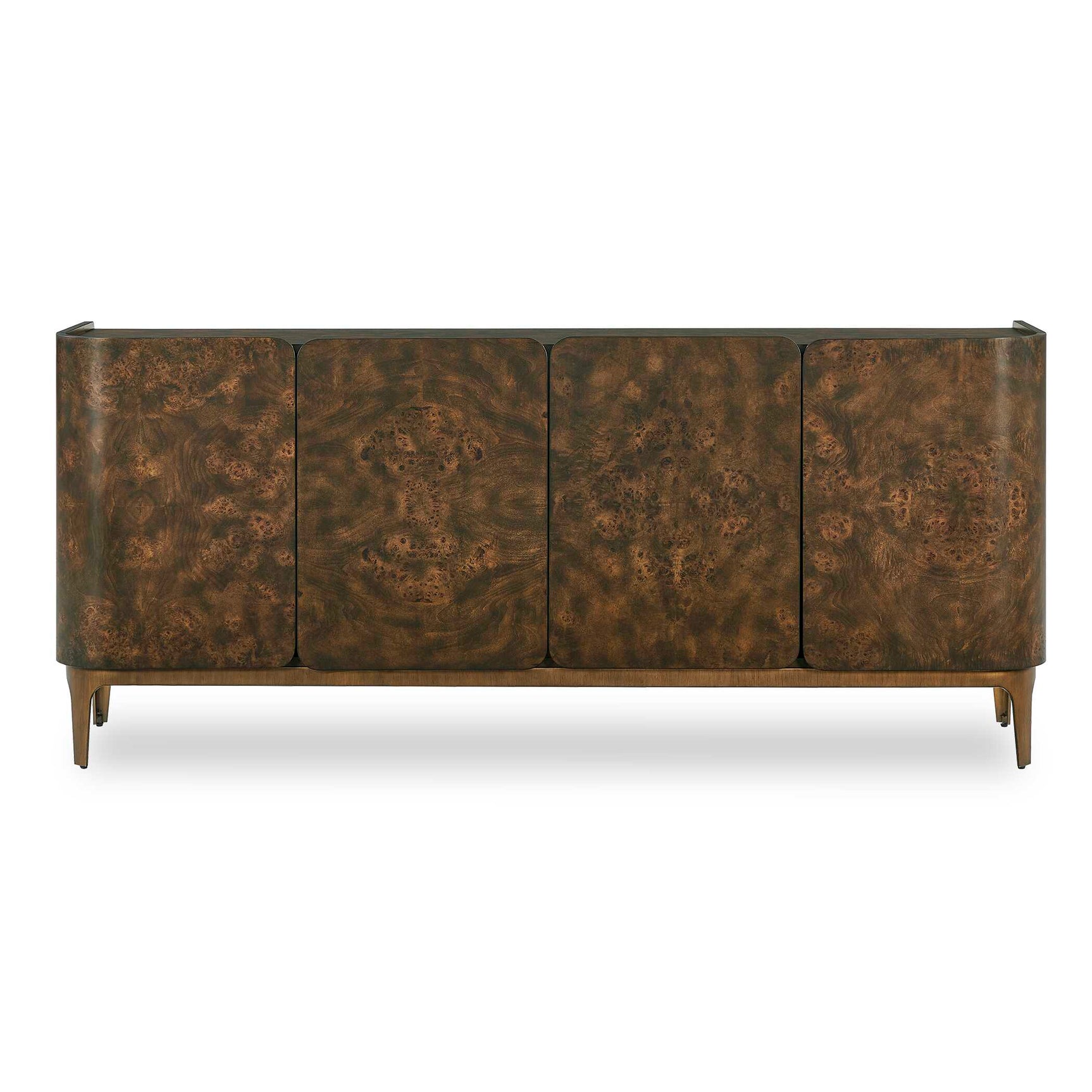 Melbourne Woodtone Mappa Burl 4 Door Cabinet