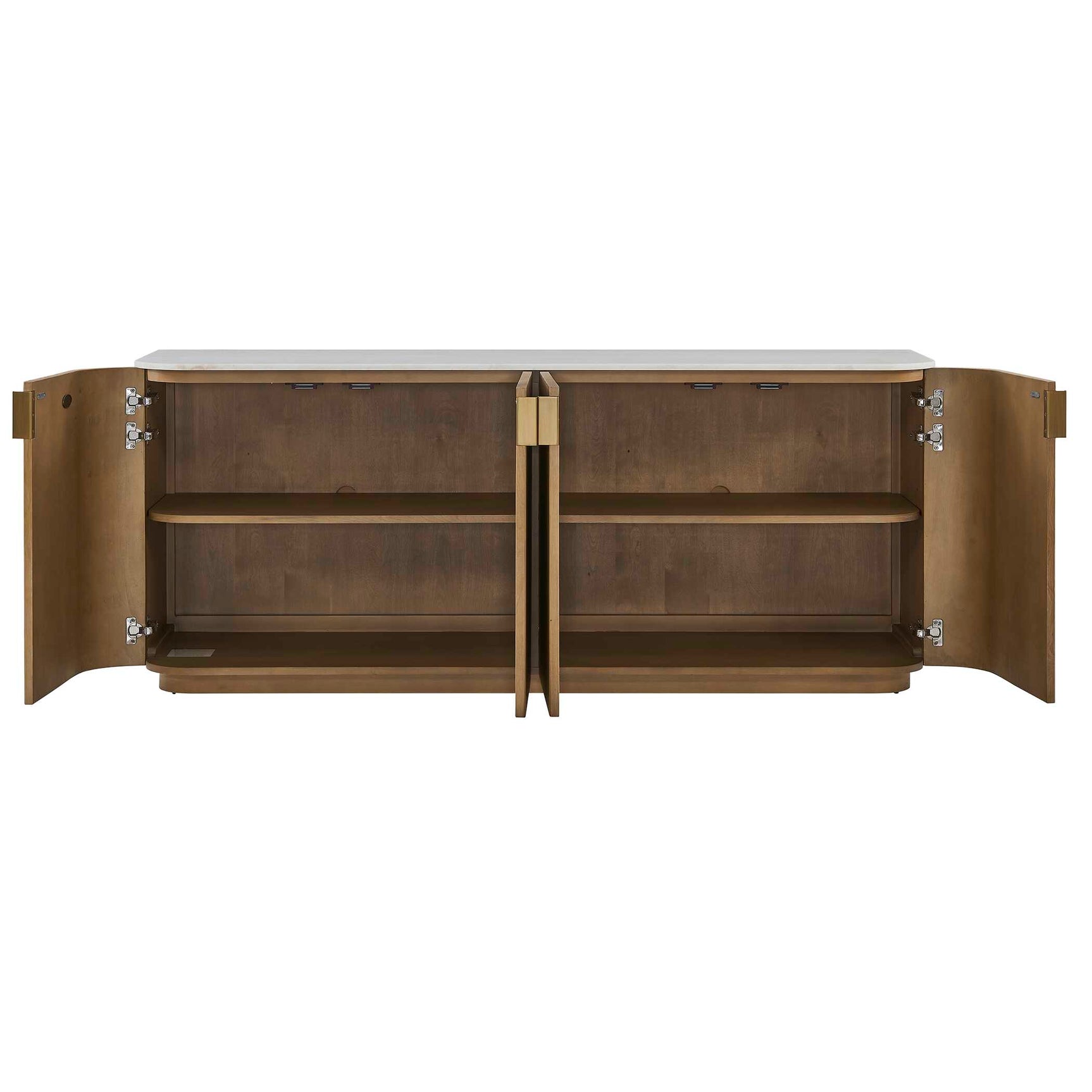 Arik Walnut 4 Door Cabinet