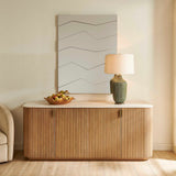 Arik Walnut 4 Door Cabinet