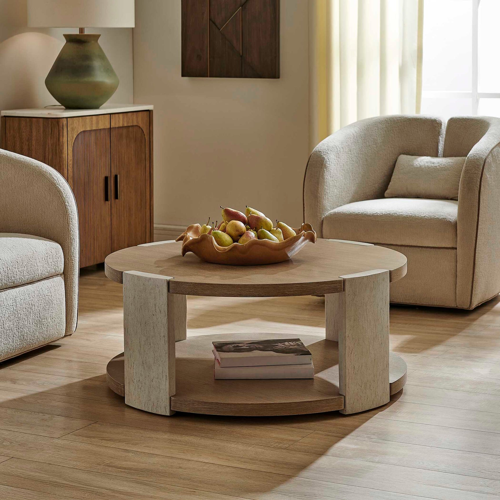 Maulet Oak Round Coffee Table