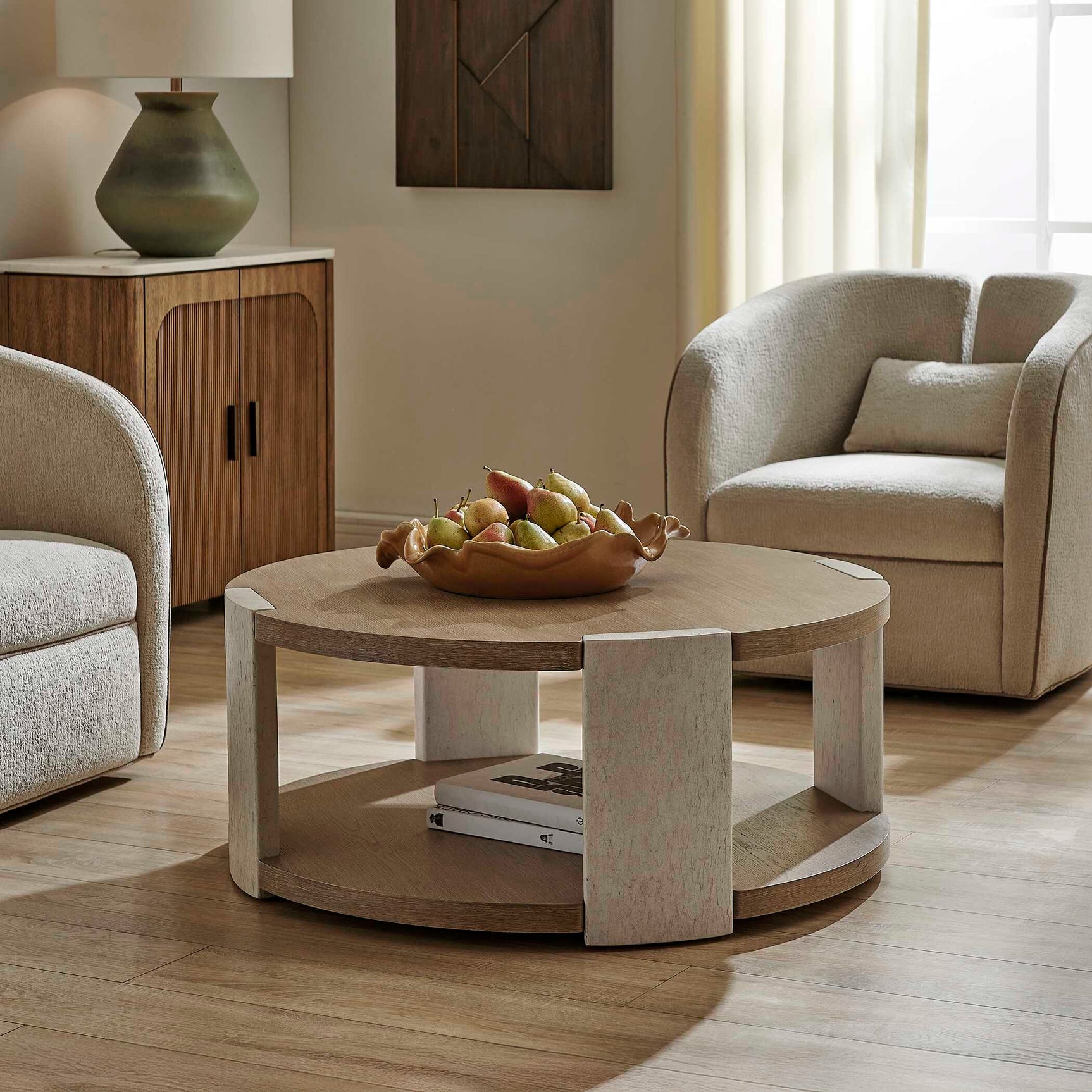 Maulet Oak Round Coffee Table