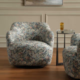 Ansel Tapestry Green Swivel Chair