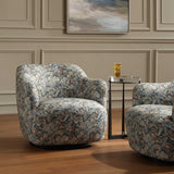 Ansel Tapestry Green Swivel Chair