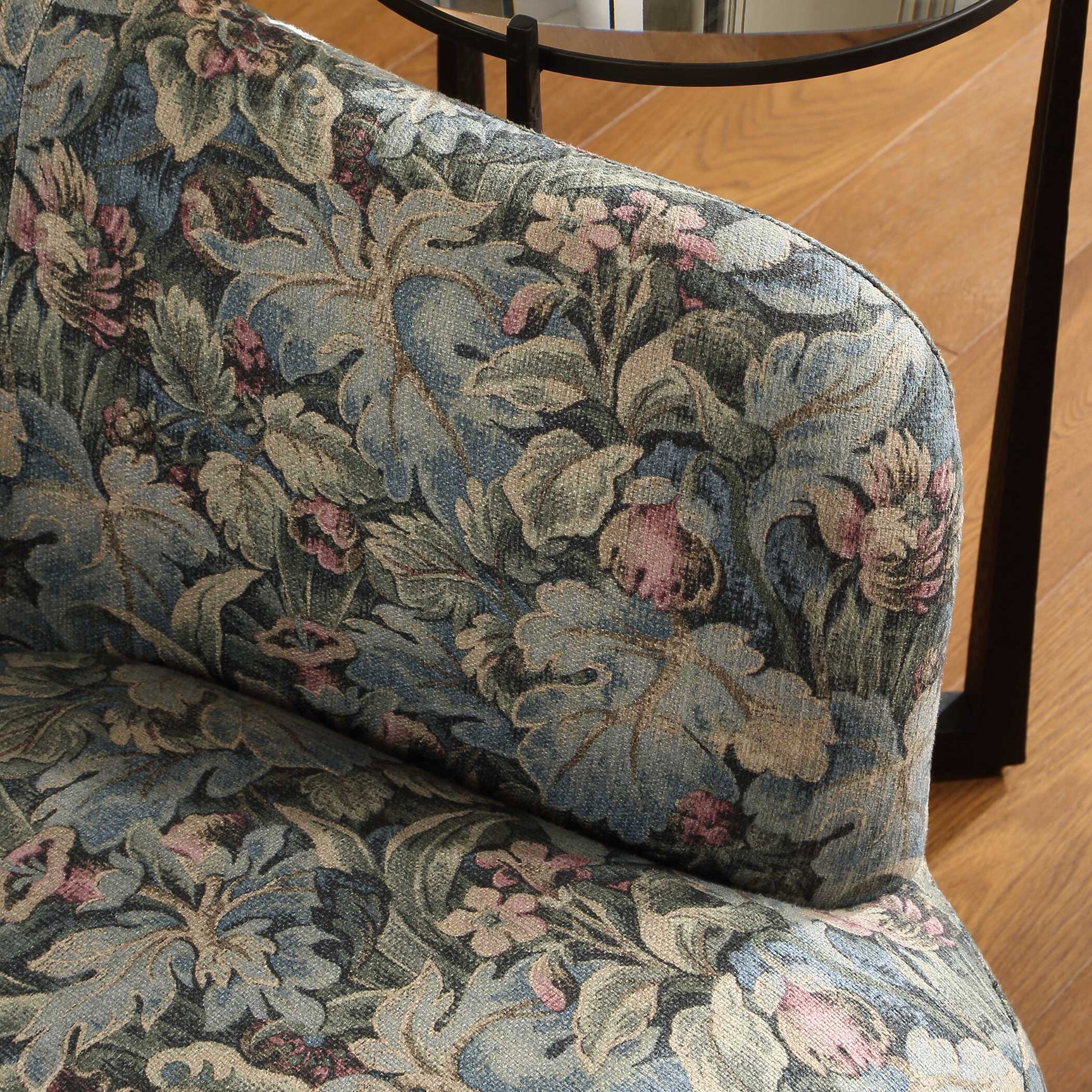 Ansel Tapestry Green Swivel Chair