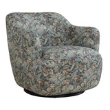 Ansel Tapestry Green Swivel Chair