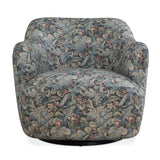 Ansel Tapestry Green Swivel Chair