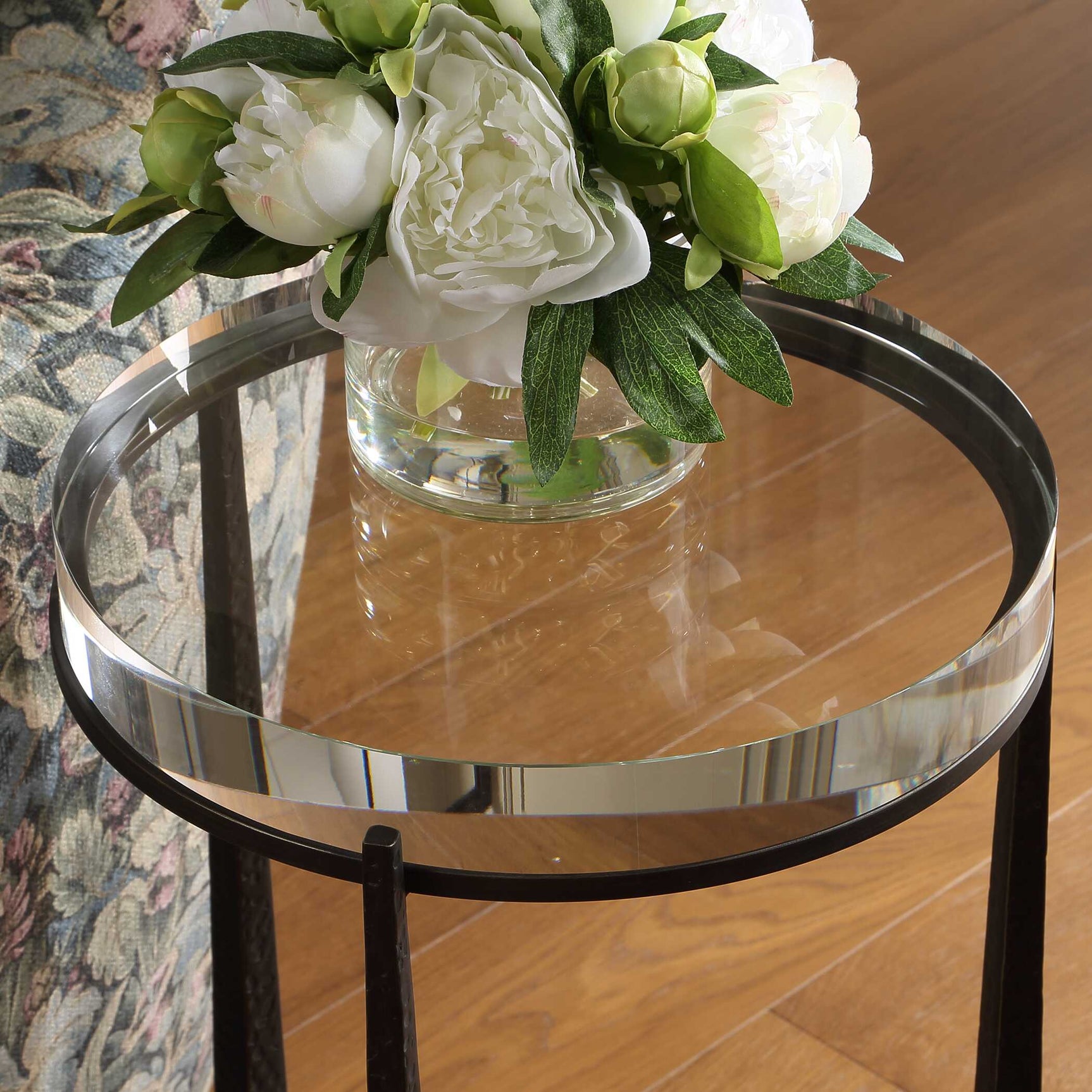 Midas Dark Bronze Round Accent Table