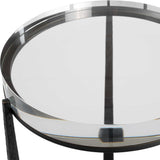 Midas Dark Bronze Round Accent Table