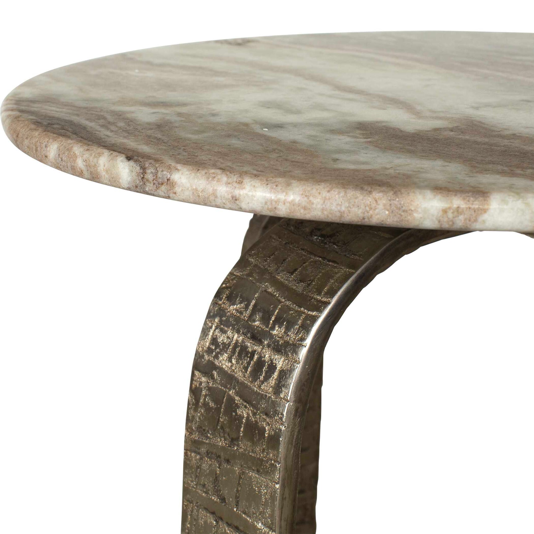 Warner Silver/White Indoor-Outdoor Side Table
