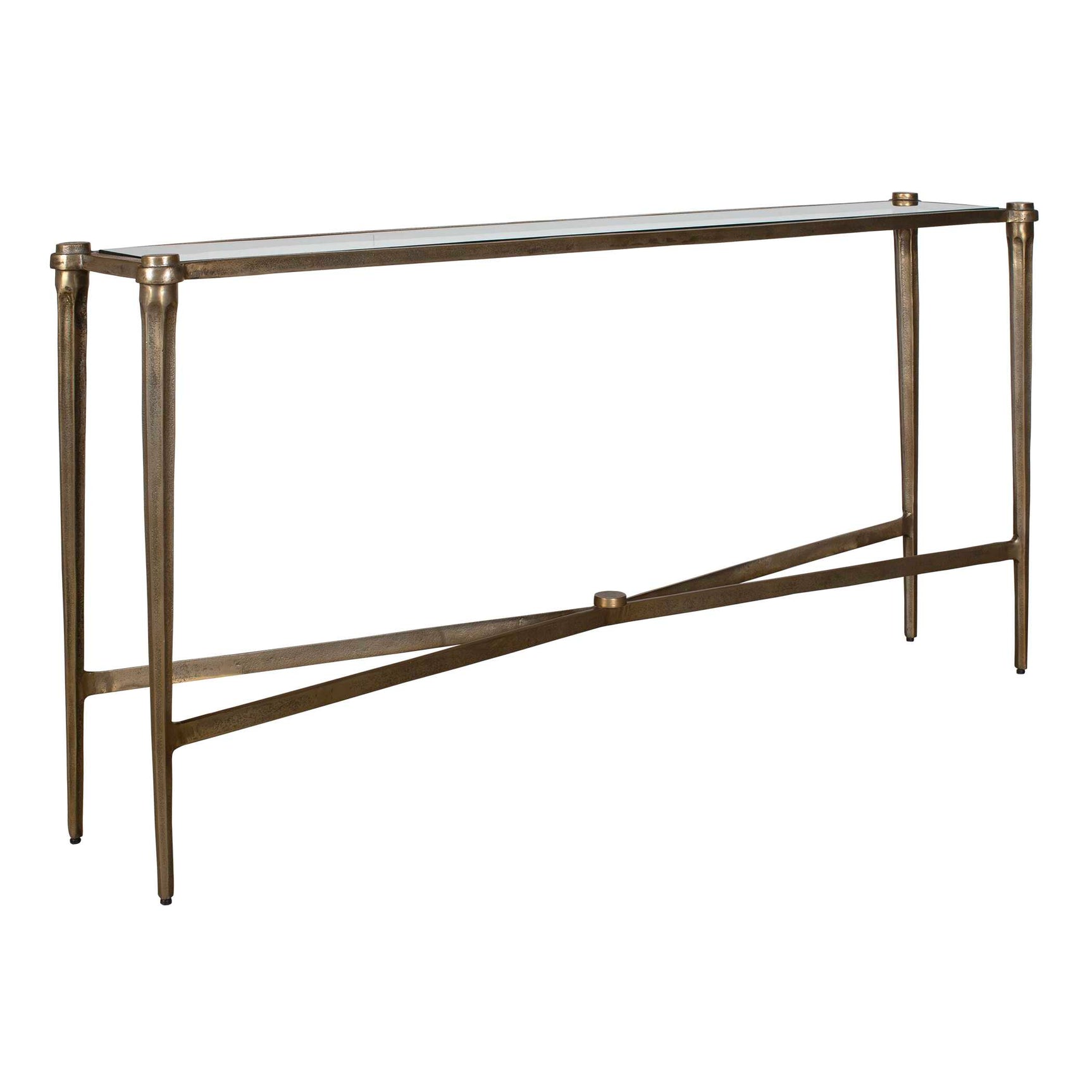Amara Antique Brass Console Table