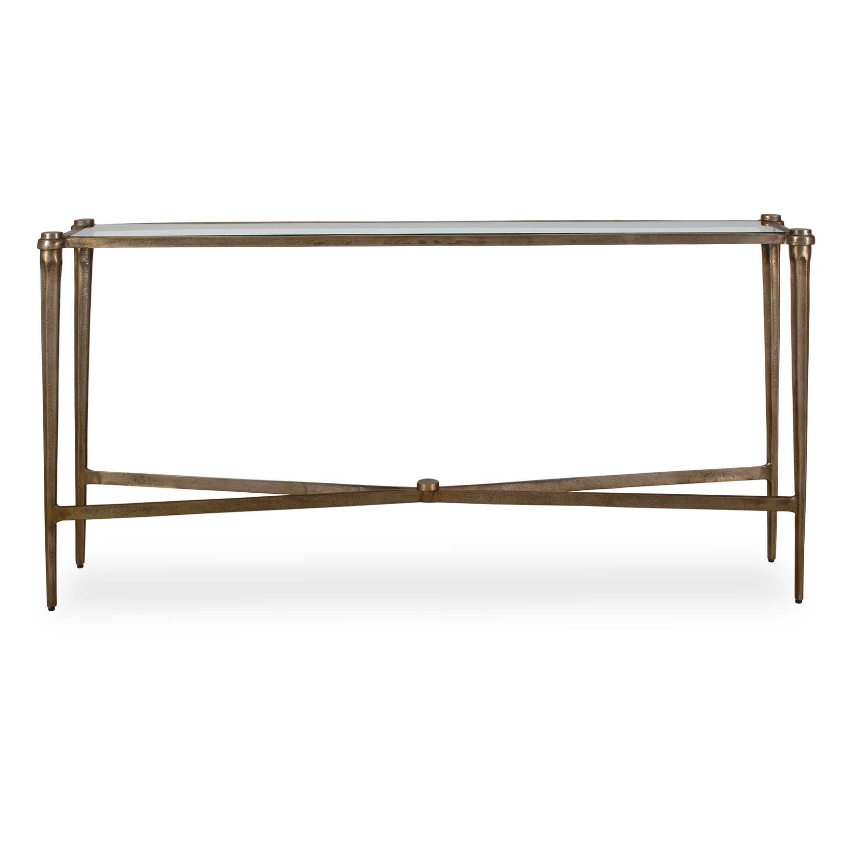 Amara Antique Brass Console Table