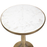 Gianno White Round Marble Side Table