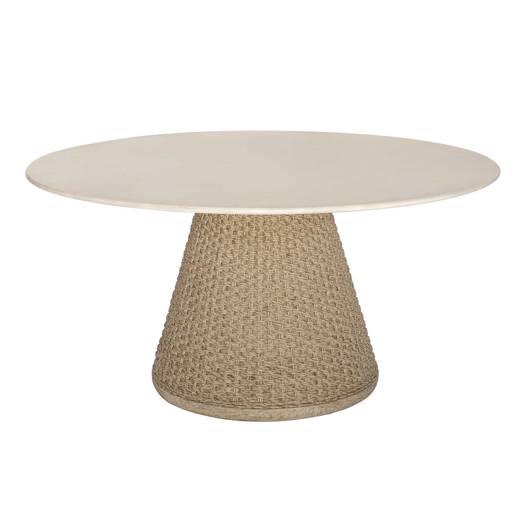 Cardoso Cerused Wheat/Concrete Indoor-Outdoor Dining Table