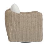 Sunset Gray/White Outdoor Swivel Lounge Chair