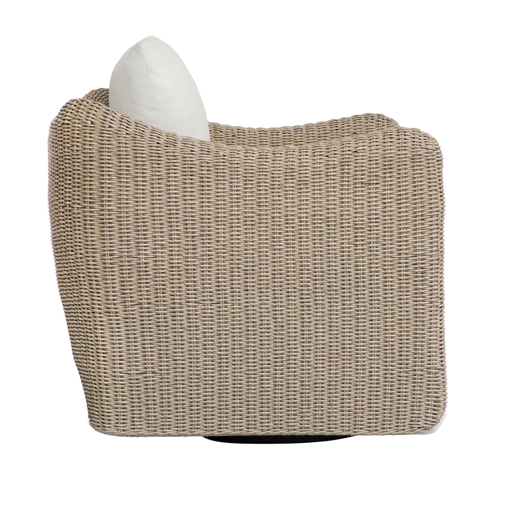 Sunset Gray/White Outdoor Swivel Lounge Chair