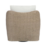 Sunset Gray/White Outdoor Swivel Lounge Chair