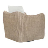 Sunset Gray/White Outdoor Swivel Lounge Chair