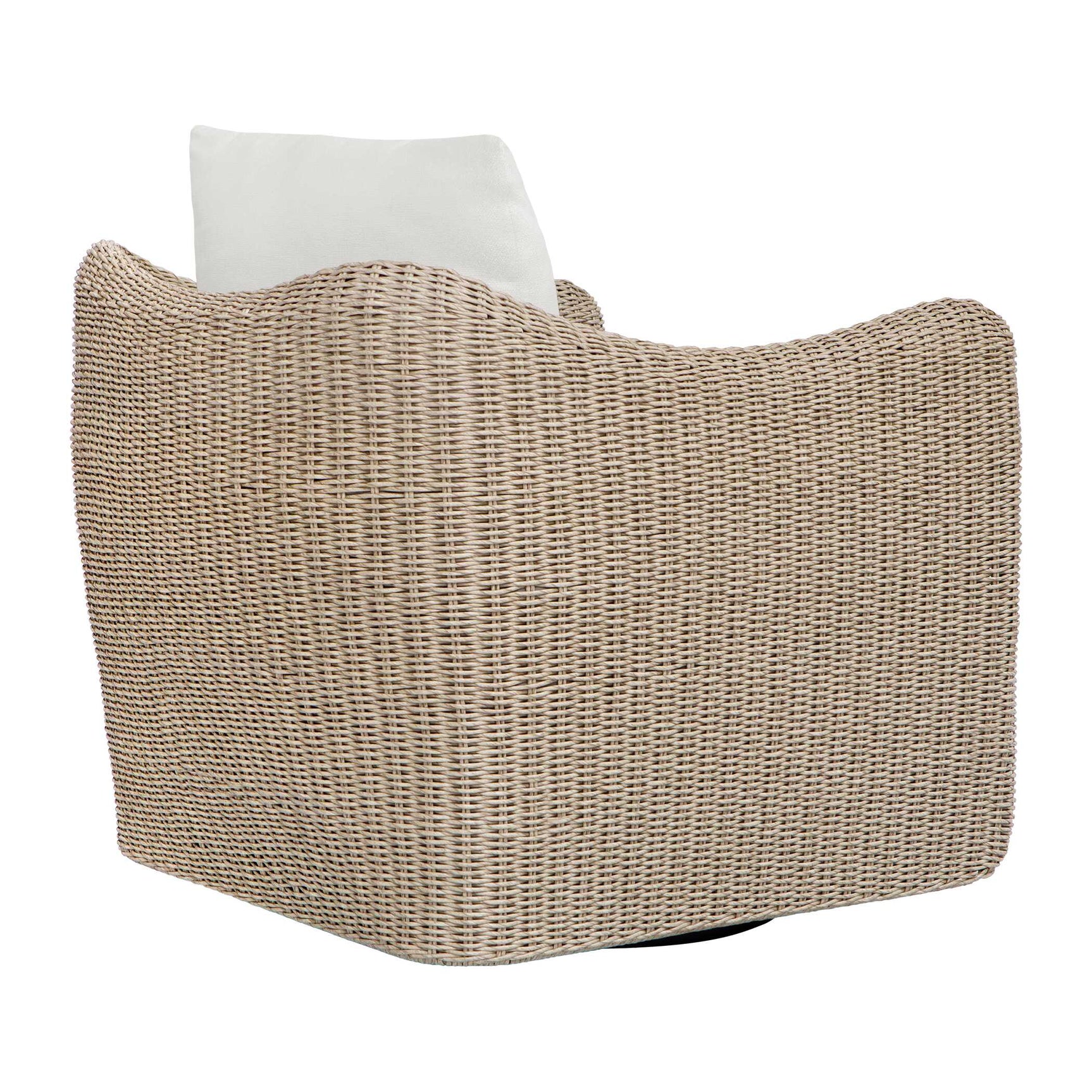 Sunset Gray/White Outdoor Swivel Lounge Chair