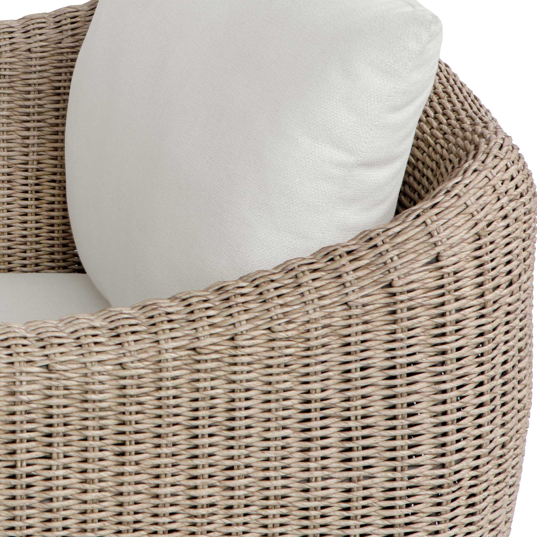 Sunset Gray/White Outdoor Swivel Lounge Chair