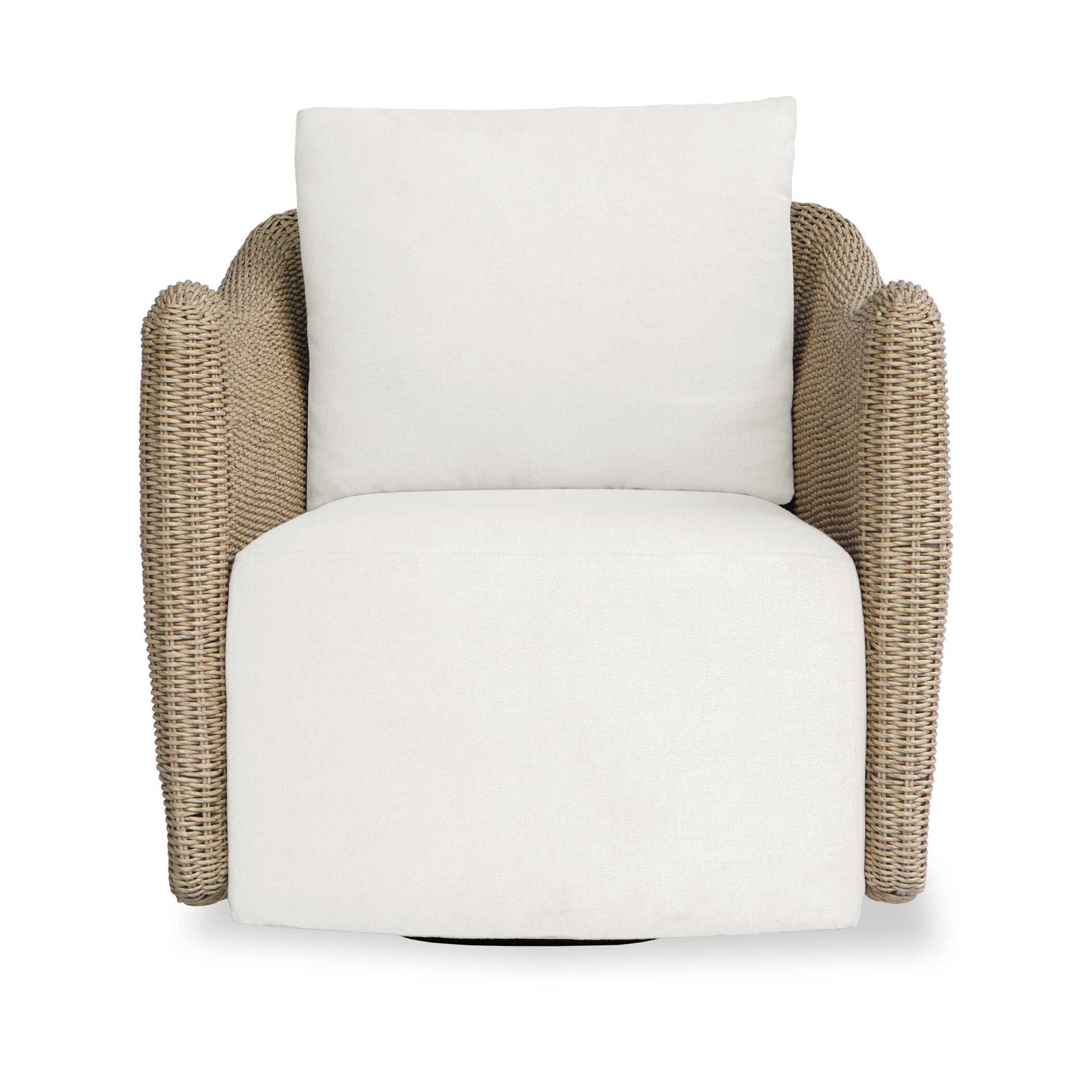 Sunset Gray/White Outdoor Swivel Lounge Chair